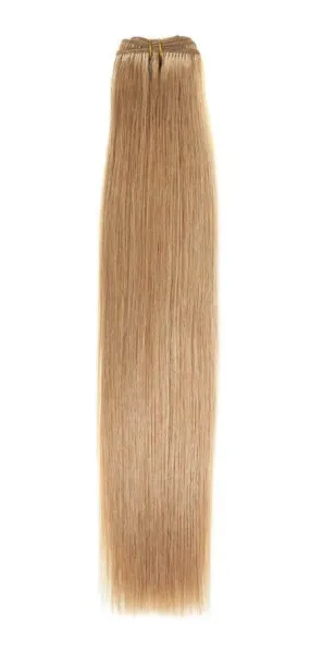 18" Golden Blonde Euro Hair Weave Extensions (25) - High-Quality Remy Human Hair