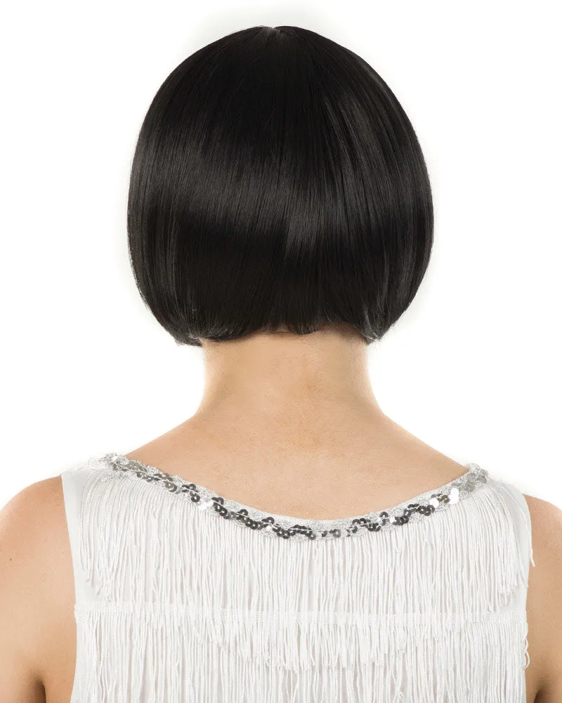 1920s Flapper Deluxe Black Bob Wig