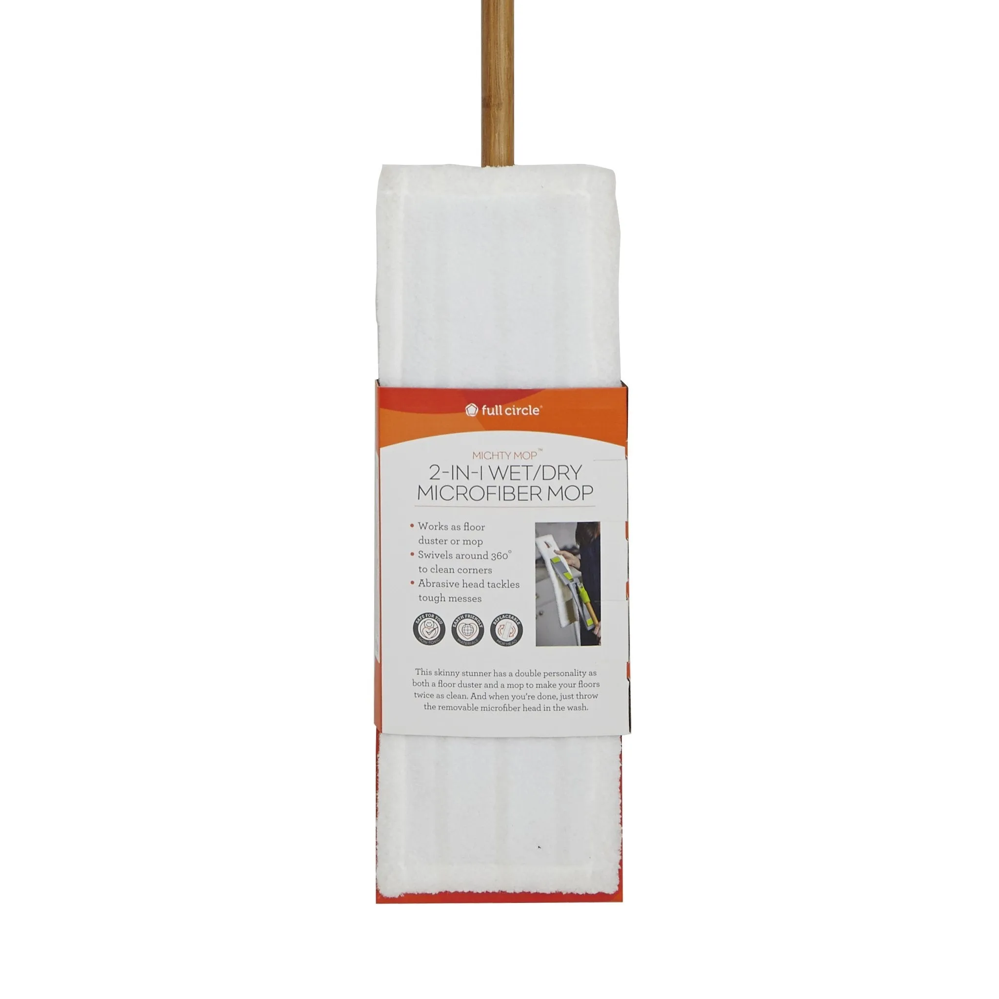 2-in-1 Wet/Dry Microfiber Mop and Broom Set