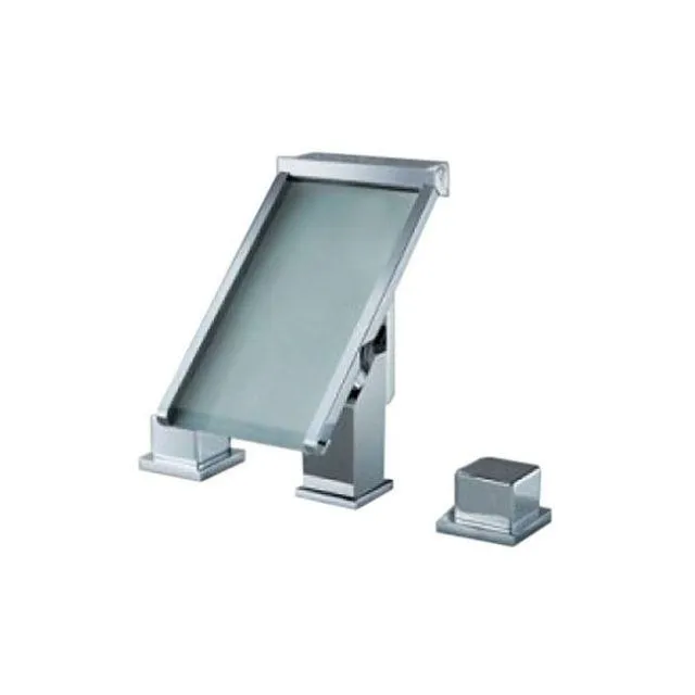 3 Color Changing LED Temperature Sensor Waterfall Basin Faucet