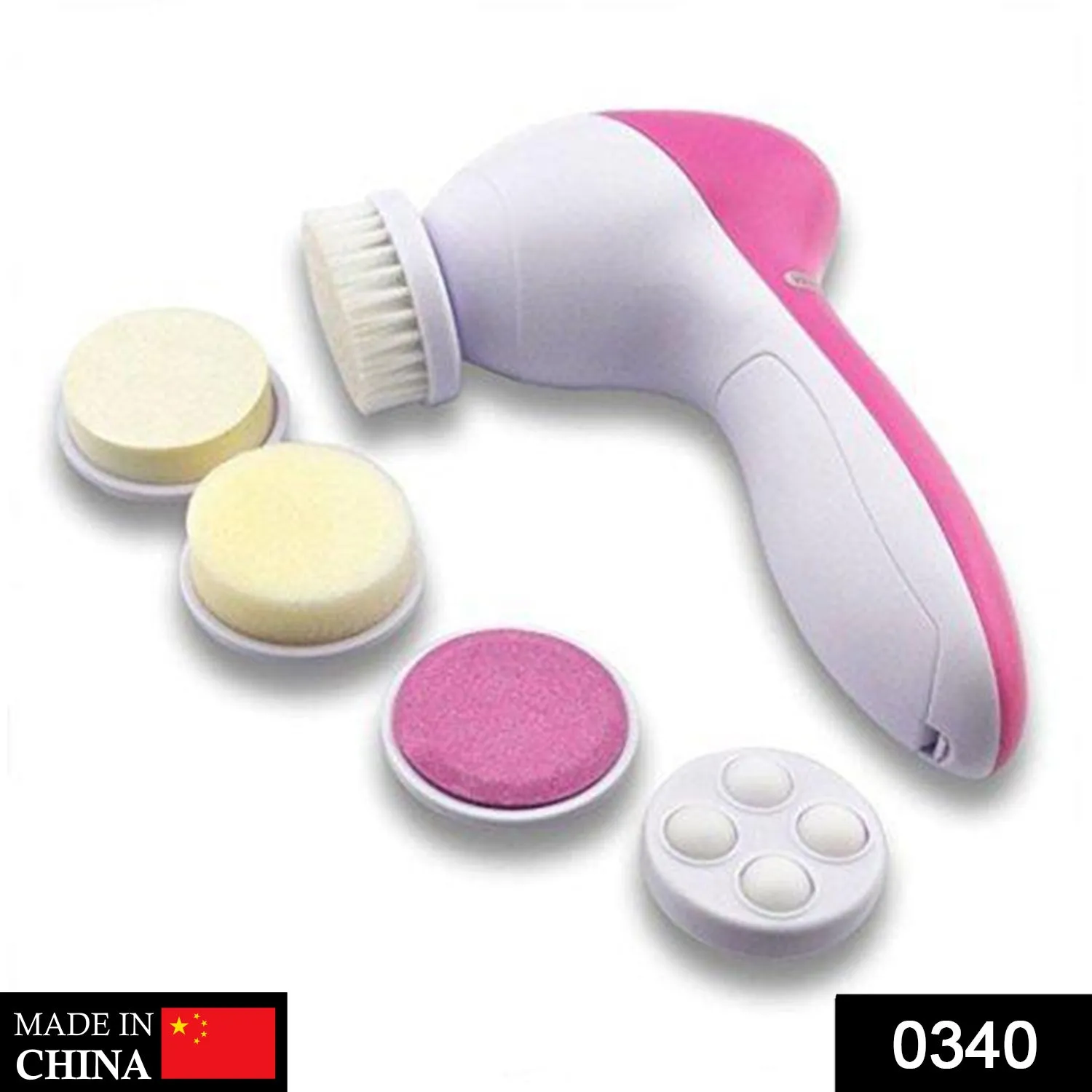 340 -5-in-1 Smoothing Body & Facial Massager (Pink)