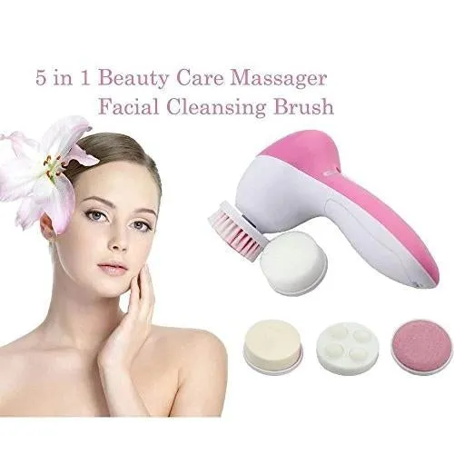 340 -5-in-1 Smoothing Body & Facial Massager (Pink)