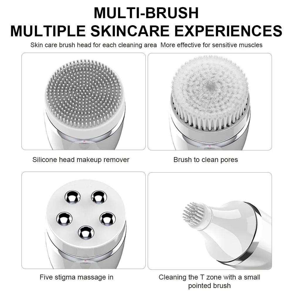 360 Degree Rotation Mini Face Cleanser Brush - Deep Pore Cleansing   Face Massage