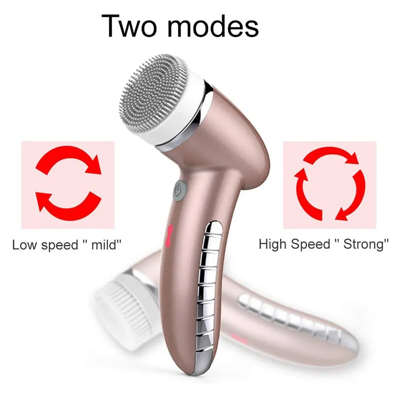 360 Degree Rotation Mini Face Cleanser Brush - Deep Pore Cleansing   Face Massage