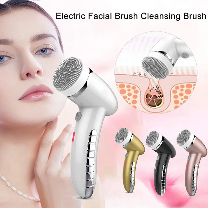 360 Degree Rotation Mini Face Cleanser Brush - Deep Pore Cleansing   Face Massage