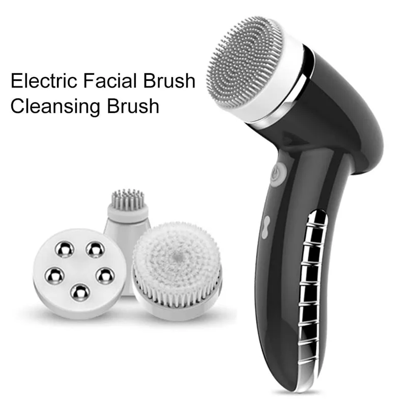 360 Degree Rotation Mini Face Cleanser Brush - Deep Pore Cleansing   Face Massage