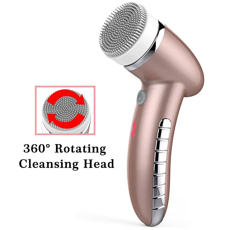 360 Degree Rotation Mini Face Cleanser Brush - Deep Pore Cleansing   Face Massage