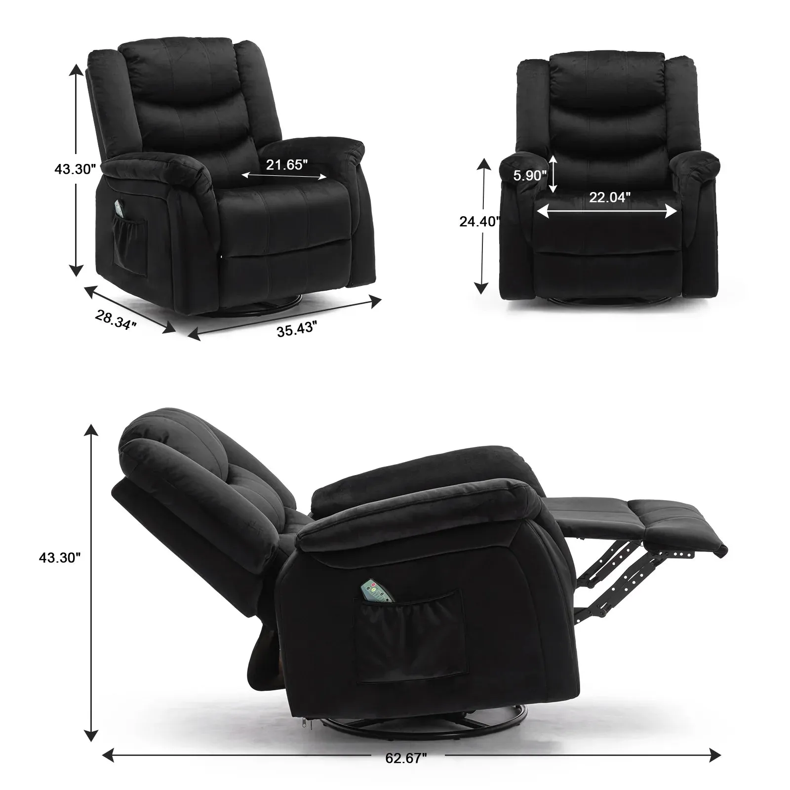 360° Swivel Rocking Recliner WMT GT1149