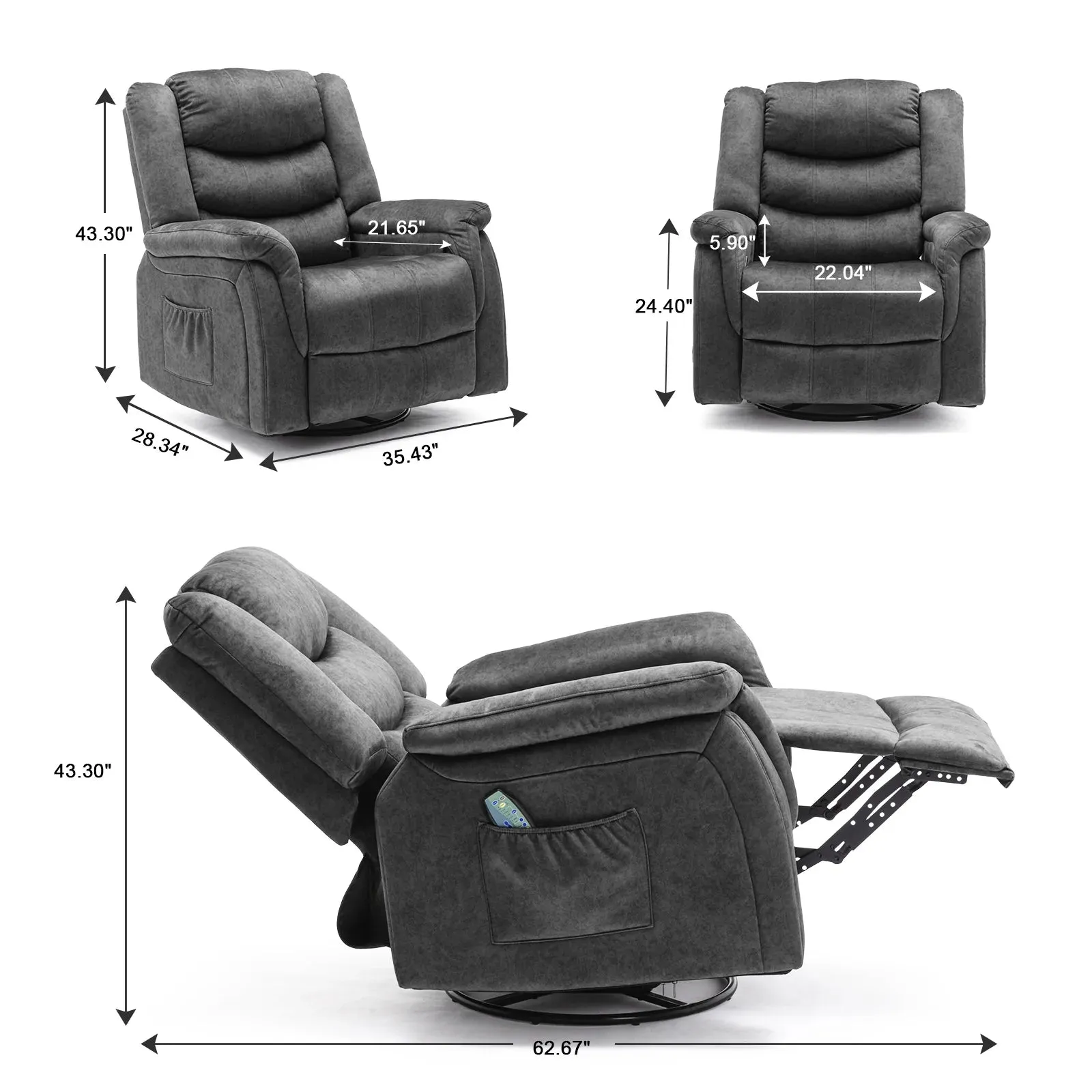 360° Swivel Rocking Recliner WMT GT1149