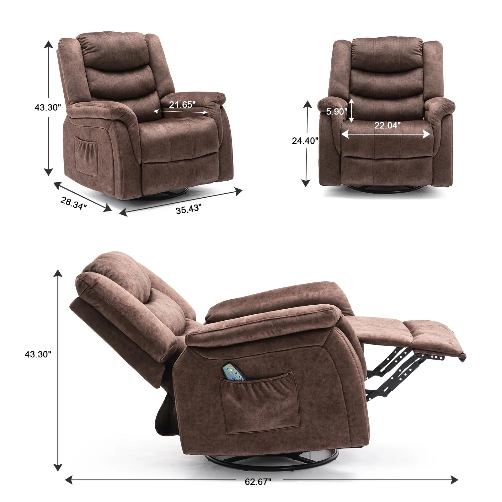 360° Swivel Rocking Recliner WMT GT1149