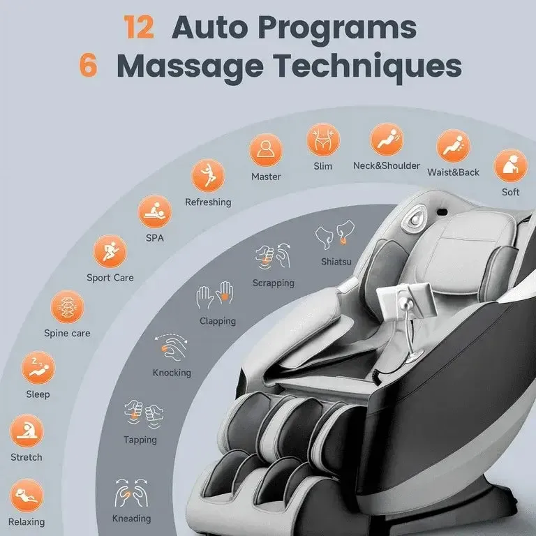 4D Massage Chair with APP Control, 55” SL Track, 3 Zero Gravity Modes – Ultimate Full Body Relaxation