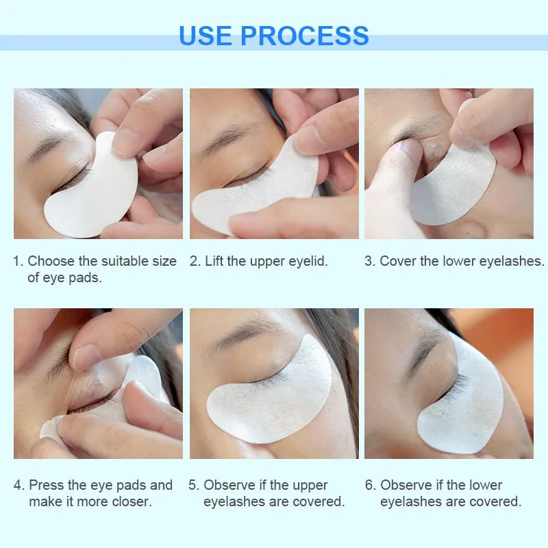 50pairs/pack New Paper Patches Eyelash Under Eye Pads Lash Eyelash Extension Paper Patches Eye Tips Sticker Wraps Make Up Tools