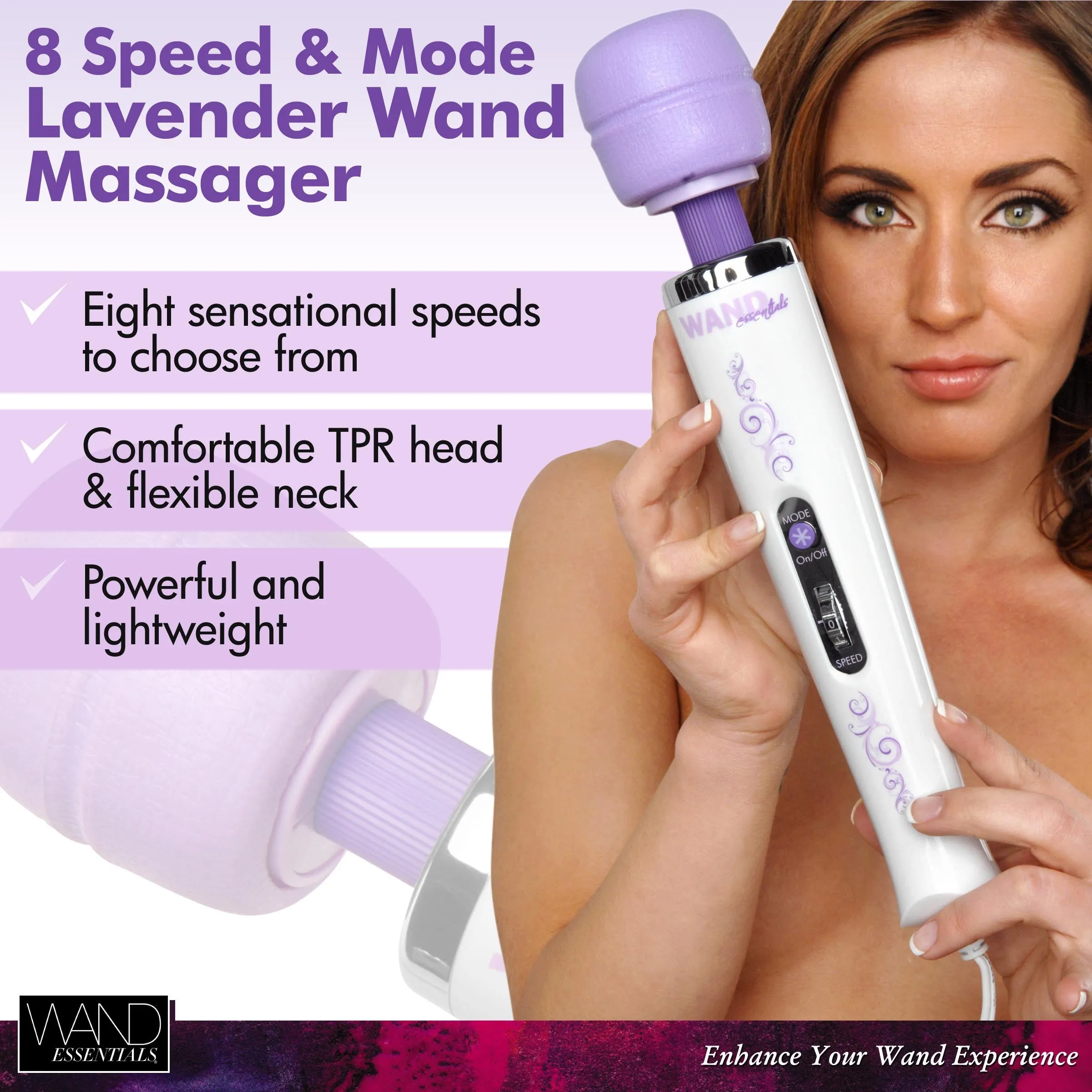 8-Speed & 8-Function Wand Massager - 110v US