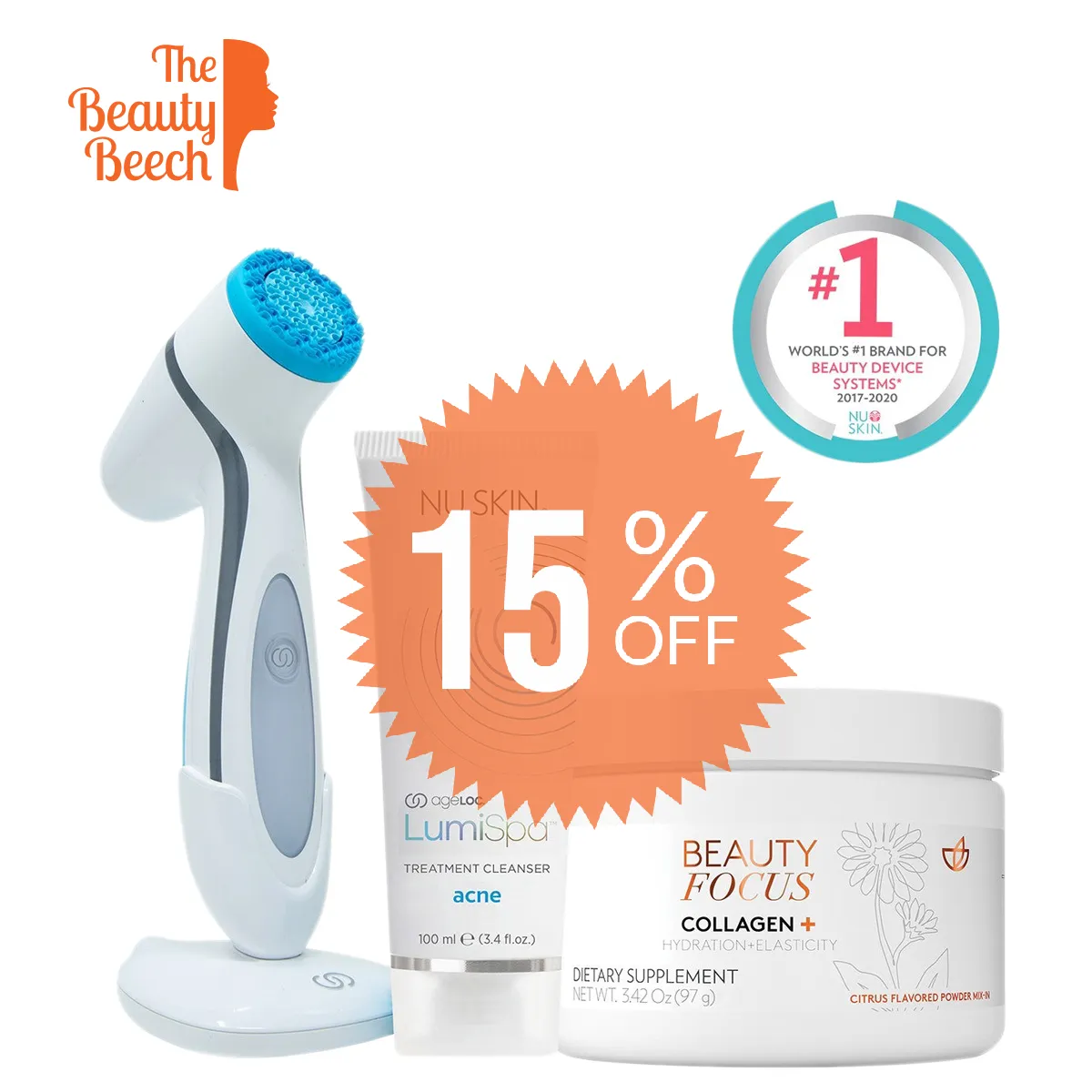 ageLOC® LumiSpa® Kit (Acne) & Beauty Focus™ Collagen  Pack