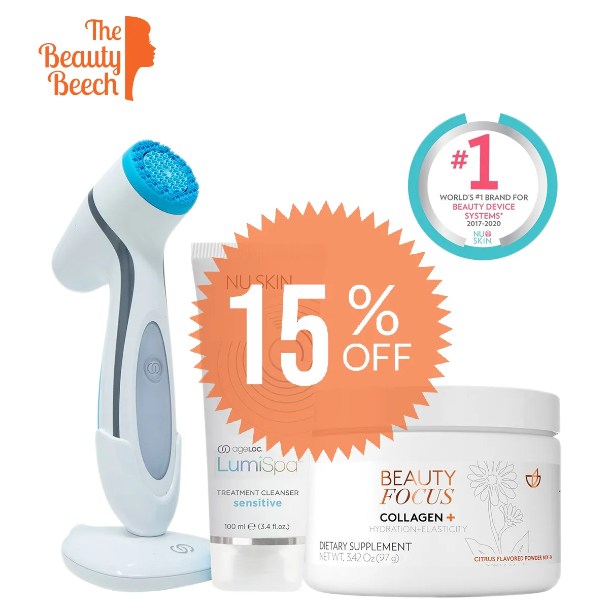 ageLOC® LumiSpa® Kit (Sensitive) & Beauty Focus™ Collagen  Pack