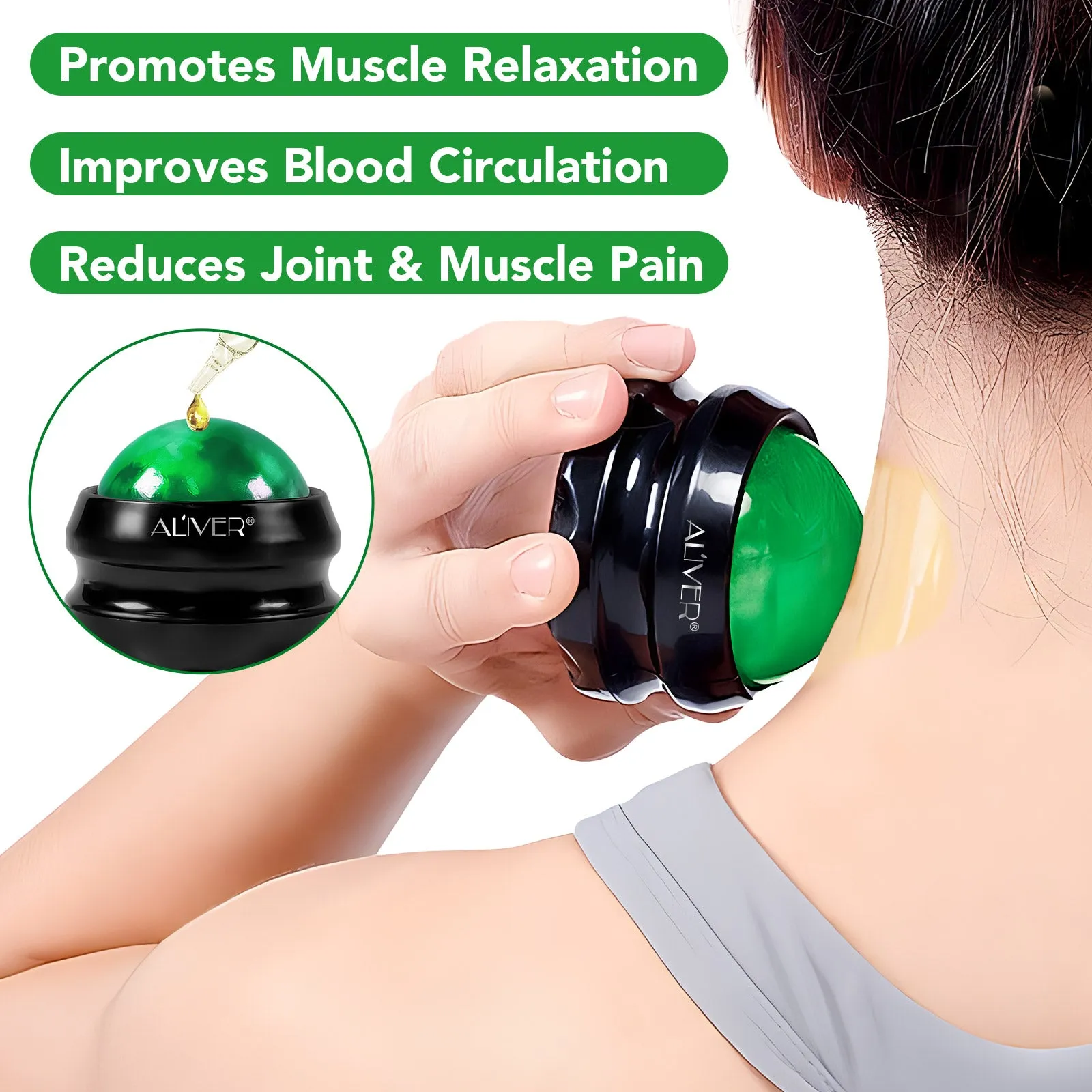 Aliver Massage Roller Ball - Green