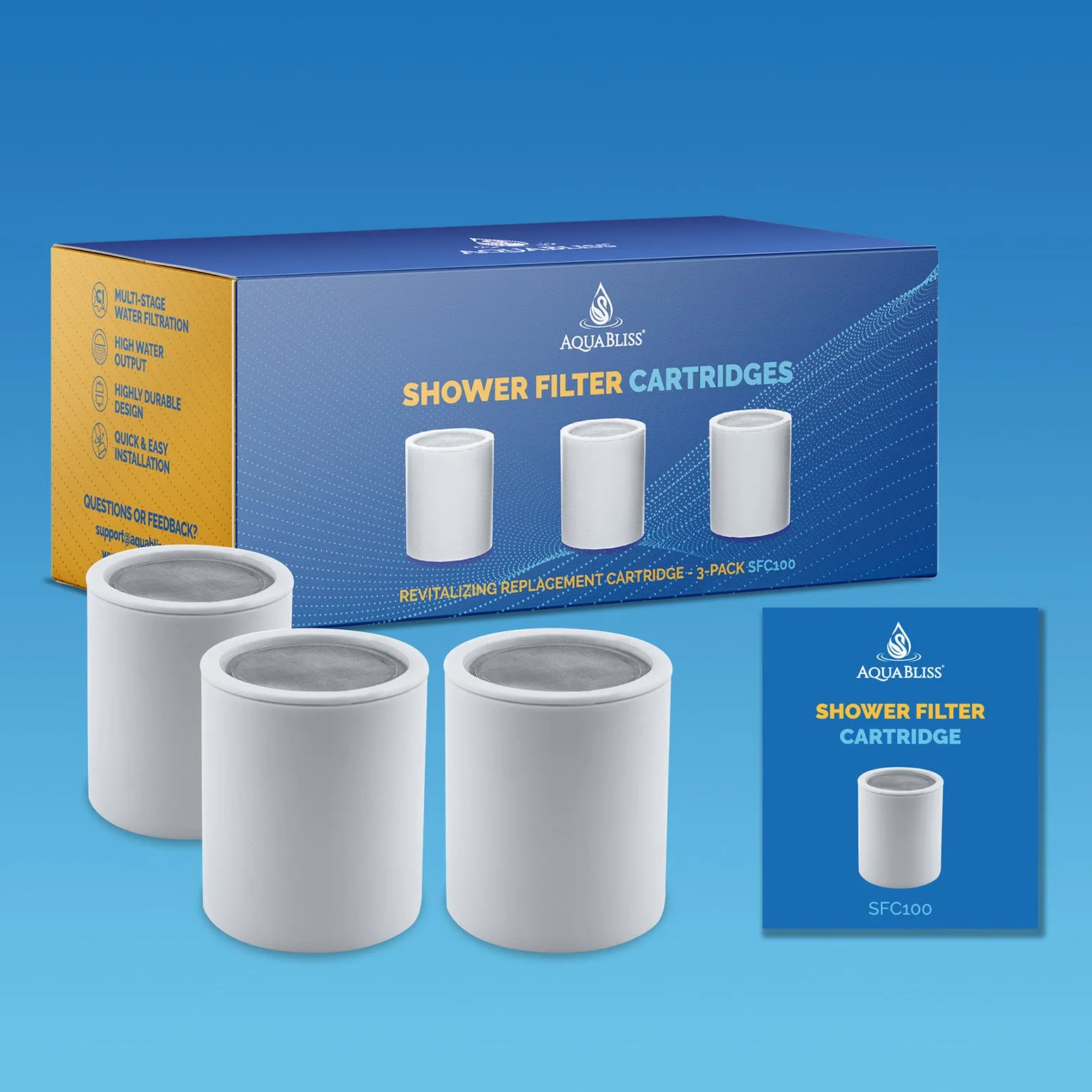 AquaBliss Revitalizing Shower Filter Replacement Cartridge (SFC100)