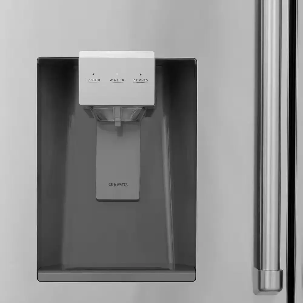 Autograph Edition 36 In. 4-Door French Door Refrigerator with Ice & Water Dispenser in Stainless Steel & Matte Black