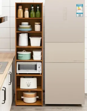 Bamboo Shelf Narrow Tall Corner Shelf Organizer Display Shelf Small Space Storage Shelf BSO06