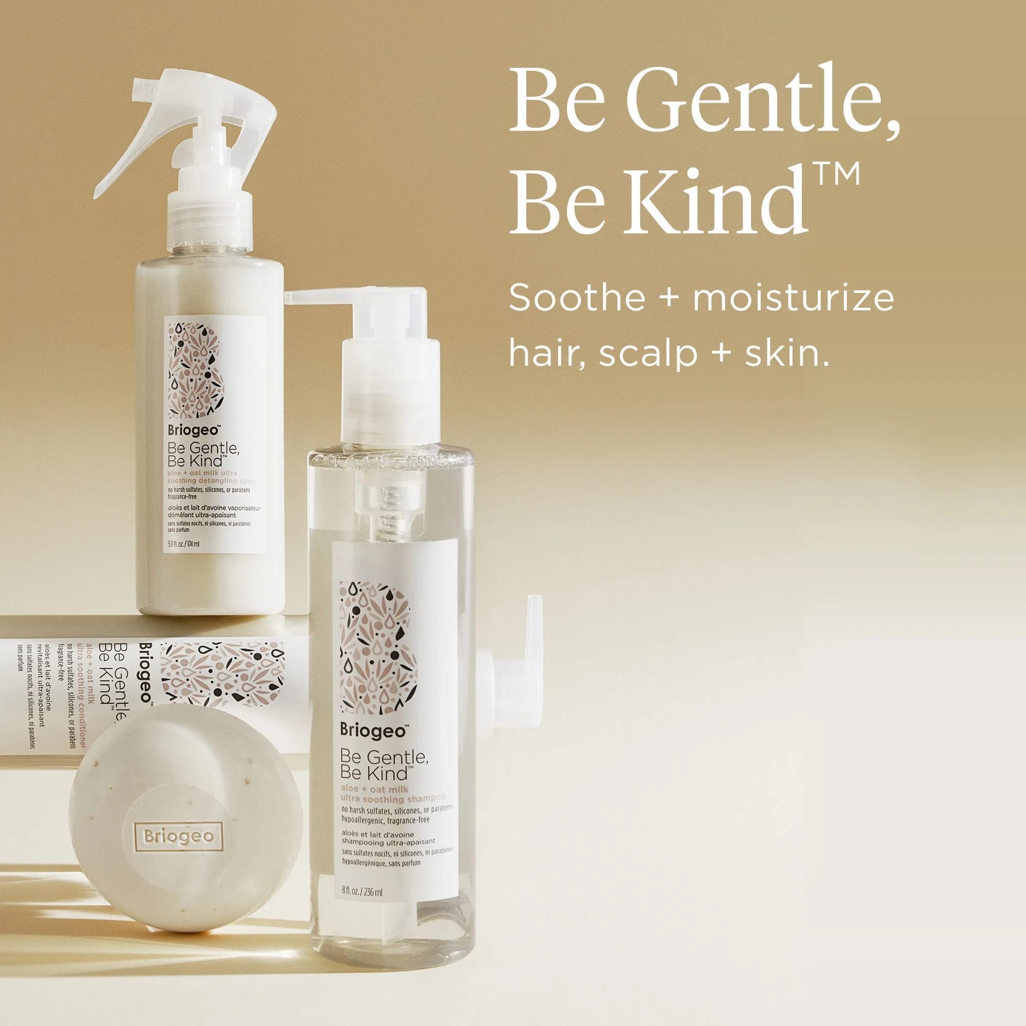 Be Gentle, Be Kind ™ Aloe   Oat Milk Ultra Soothing 3-In-1 Cleansing Bar For Hair, Face   Body