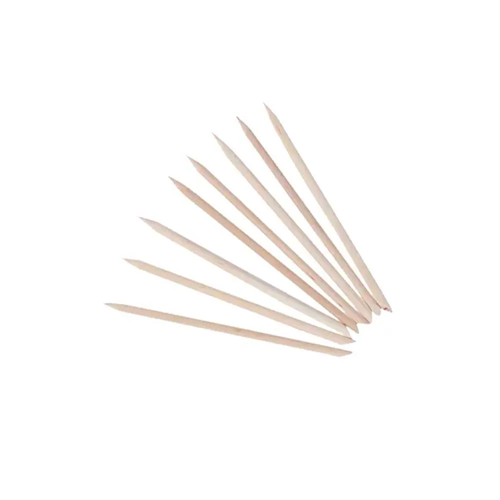Beautopia Point and Bevel Orange Wood Sticks 7 inch  - 10pk