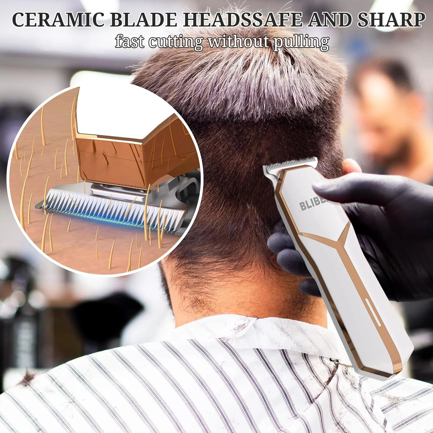 Bikini Trimmer & Hair Clippers for Women - Waterproof Electric Razor and 4 in 1 Bikini Shaver Set, Deluxe Hair Trimmer, Wet/Dry Body Shaver for Nose Eyebrows Beard Pubic Hair, White