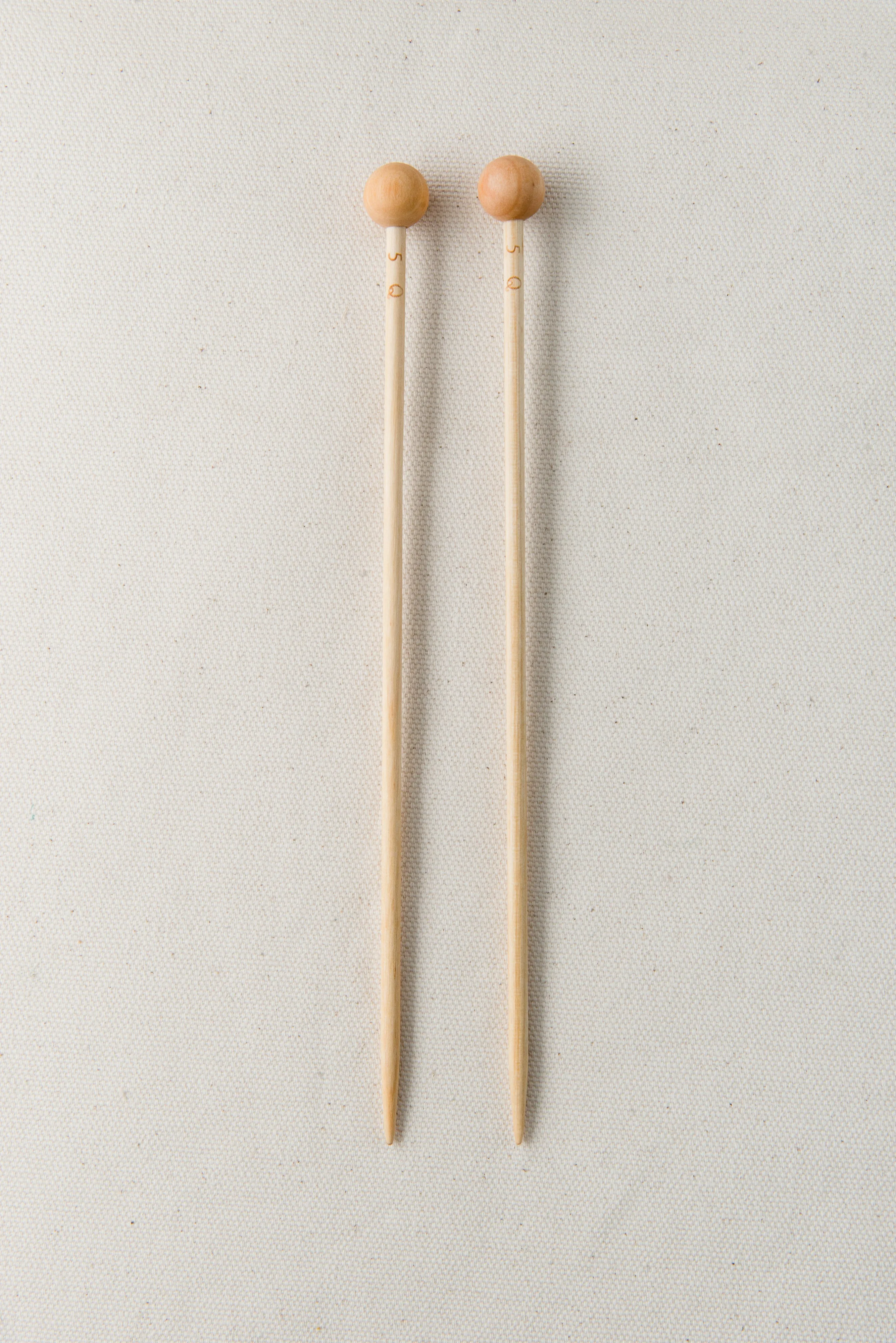 birch 7" straight knitting needles
