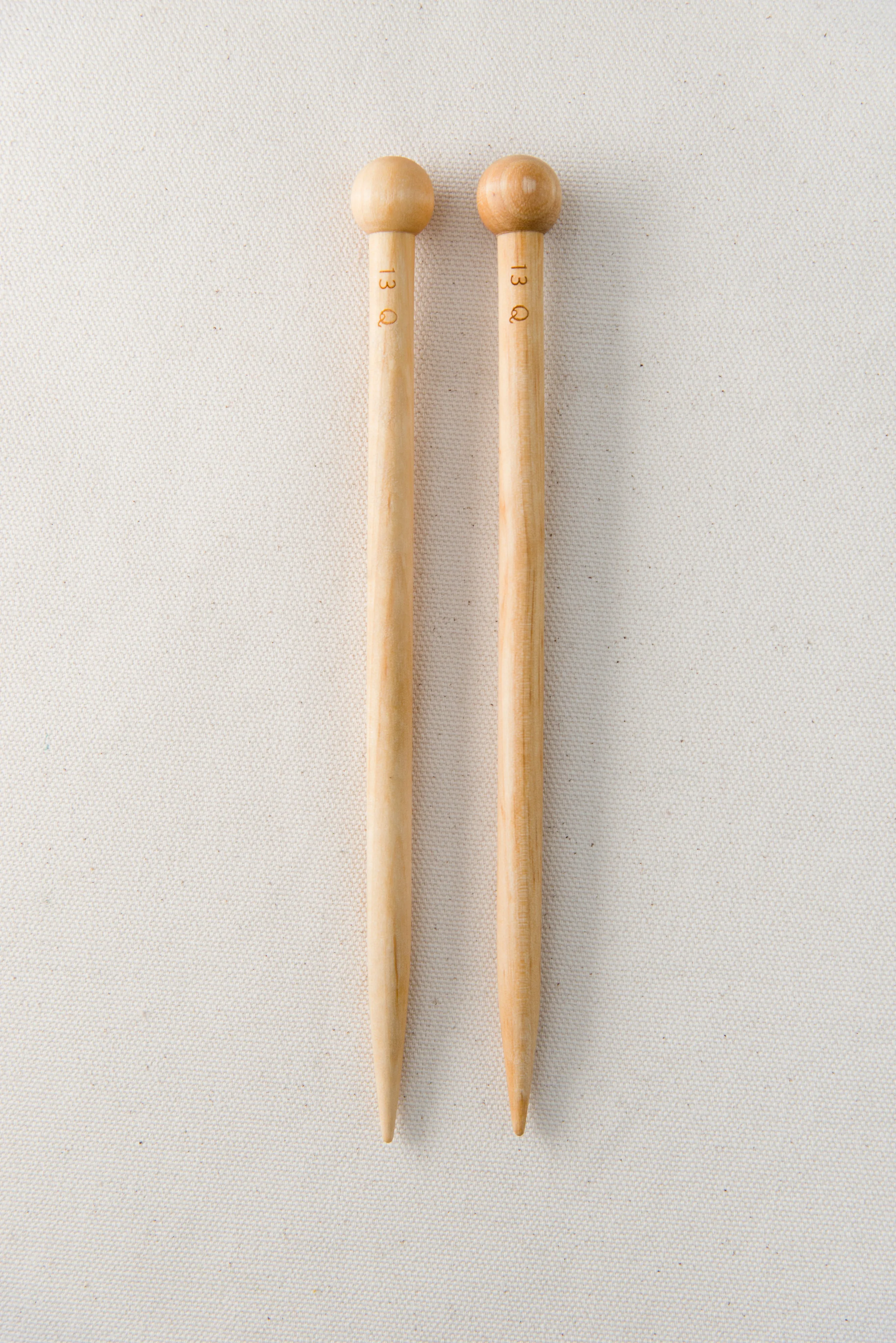 birch 7" straight knitting needles