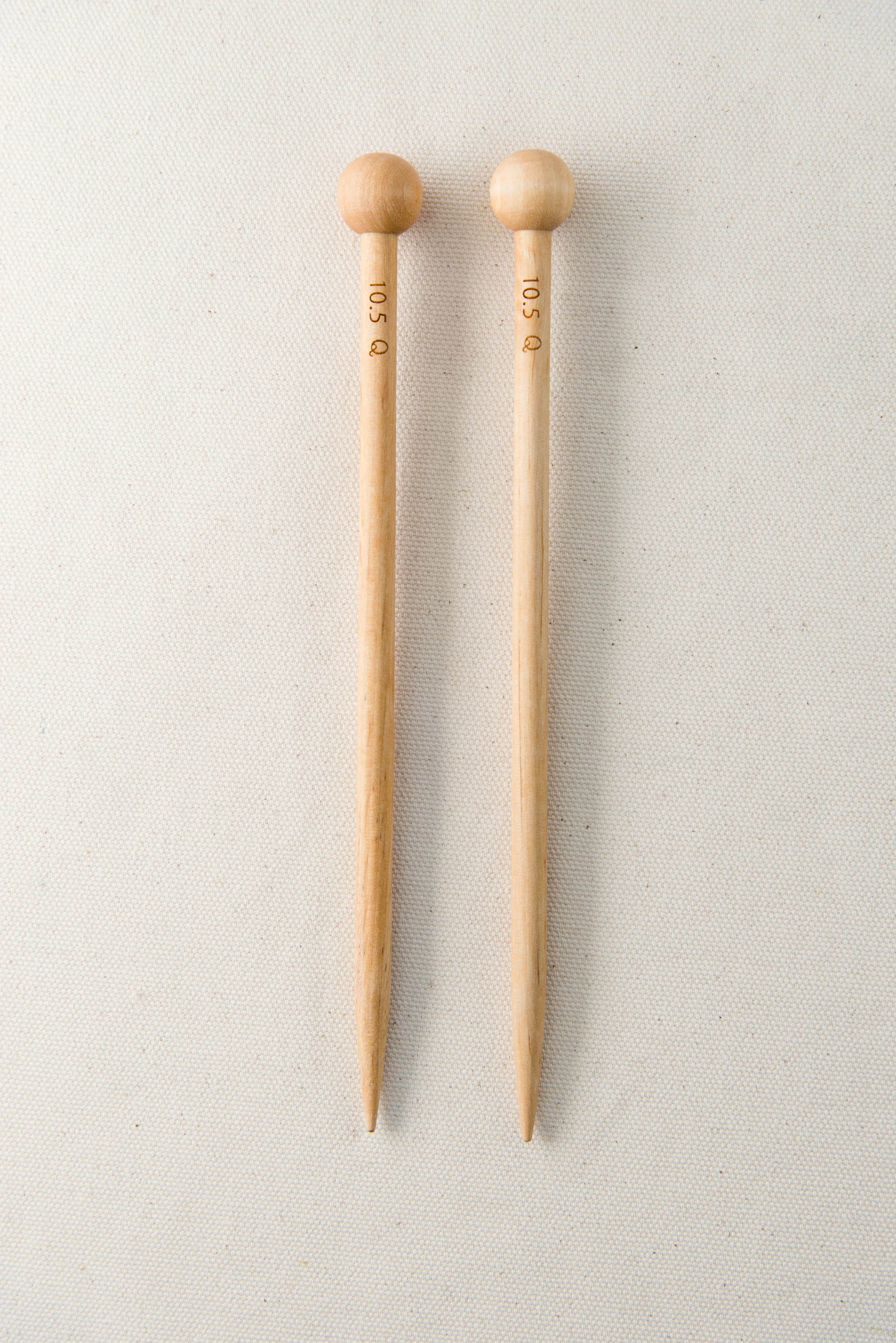 birch 7" straight knitting needles