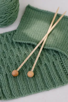 birch 7" straight knitting needles