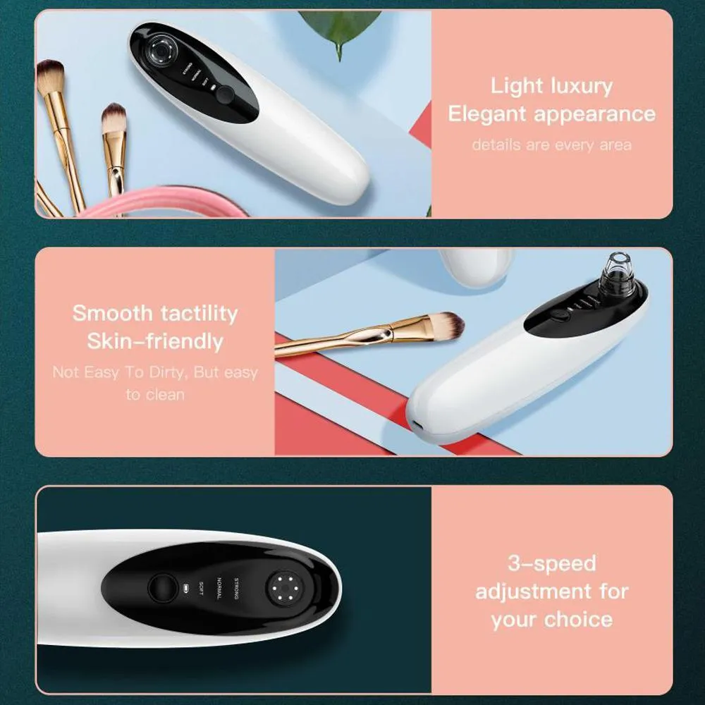 Blackhead Remover Vacuum with WiFi Camera, x10 Zoom Microscope Facial Tools with 3 Blackhead Sucker, Electric Blackhead Remover