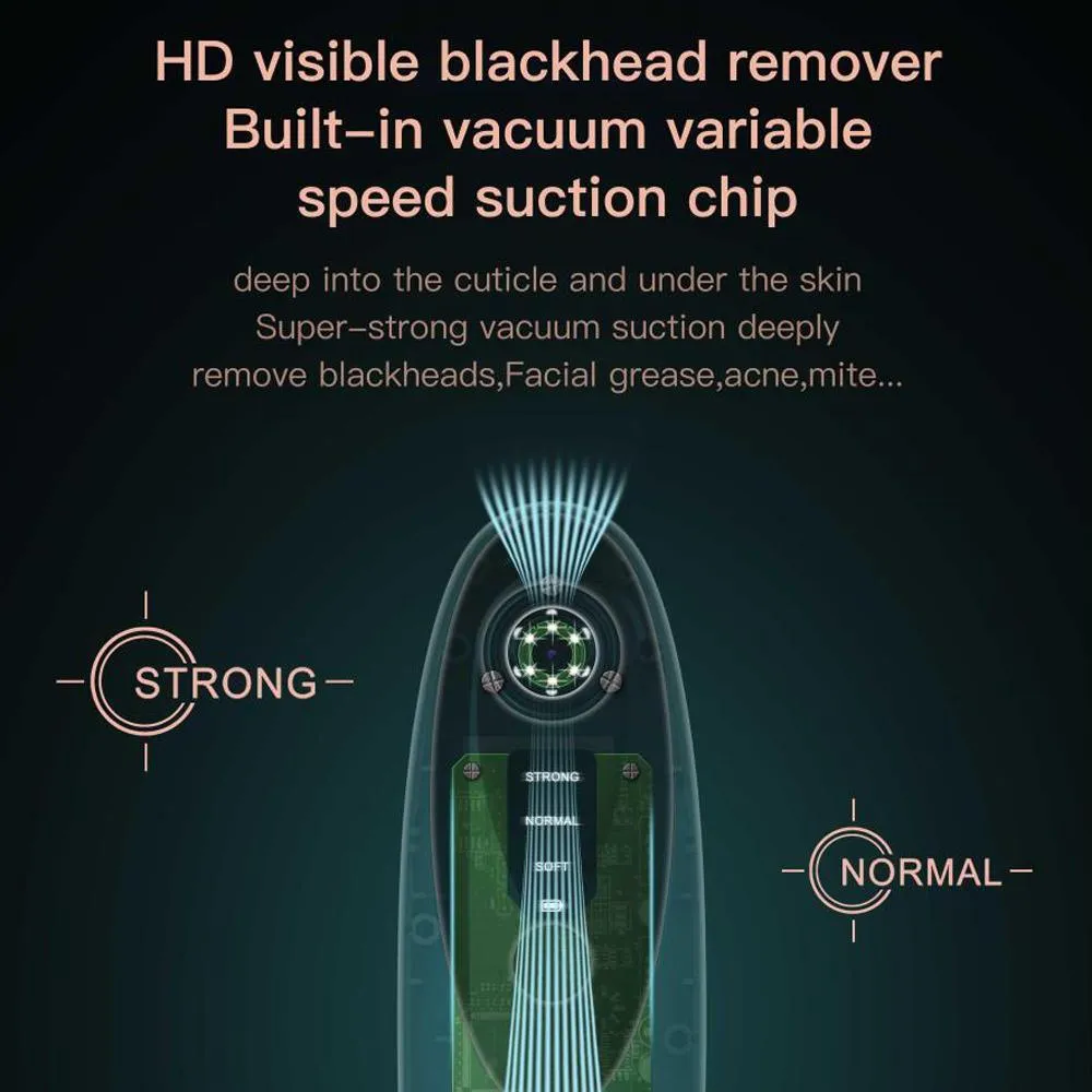 Blackhead Remover Vacuum with WiFi Camera, x10 Zoom Microscope Facial Tools with 3 Blackhead Sucker, Electric Blackhead Remover