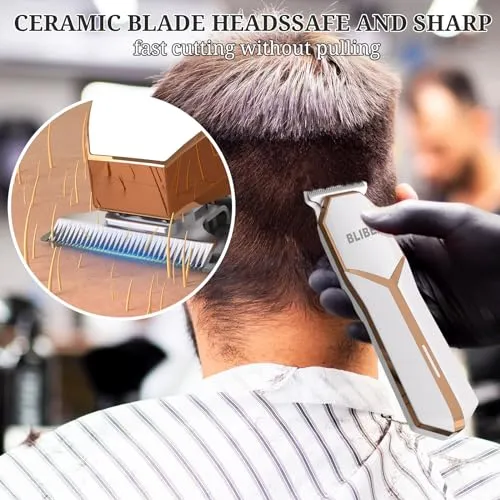 BLIBEE Groin Hair Trimmer for Men ，Waterproof Electric Shaver and 4 in 1 Mens Grooming Set, Deluxe Body Shaver Groomer, Wet/Dry Body Shaver for Nose Eyebrows Beard Pubic Hair, Black