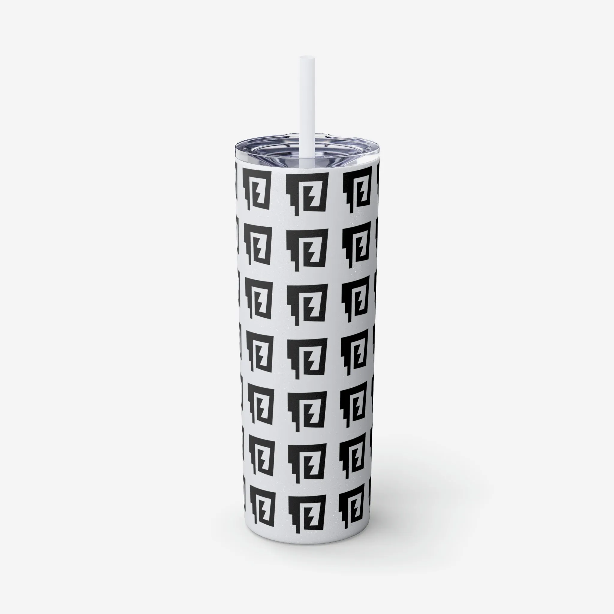 Blue Rain Tumbler with Straw