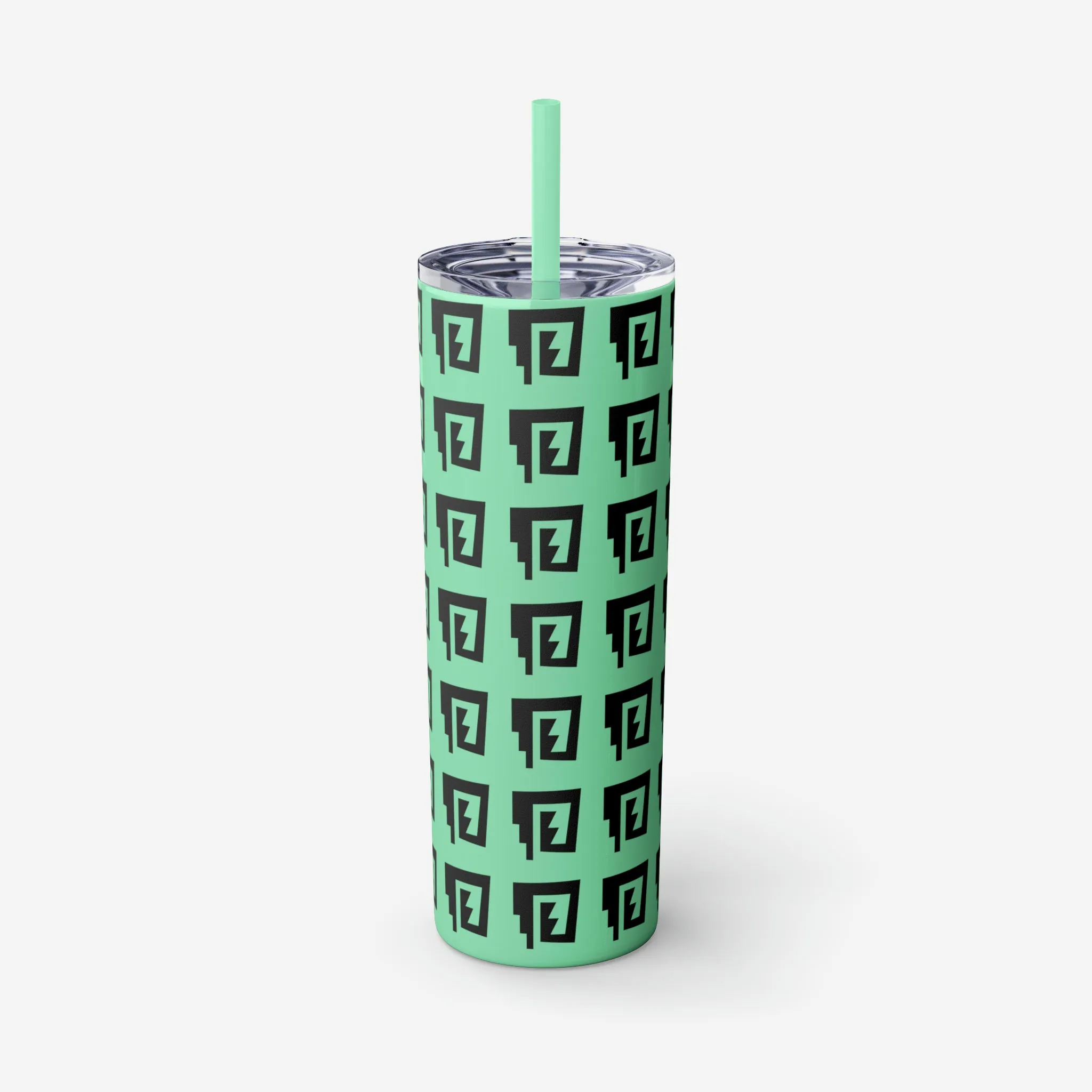 Blue Rain Tumbler with Straw