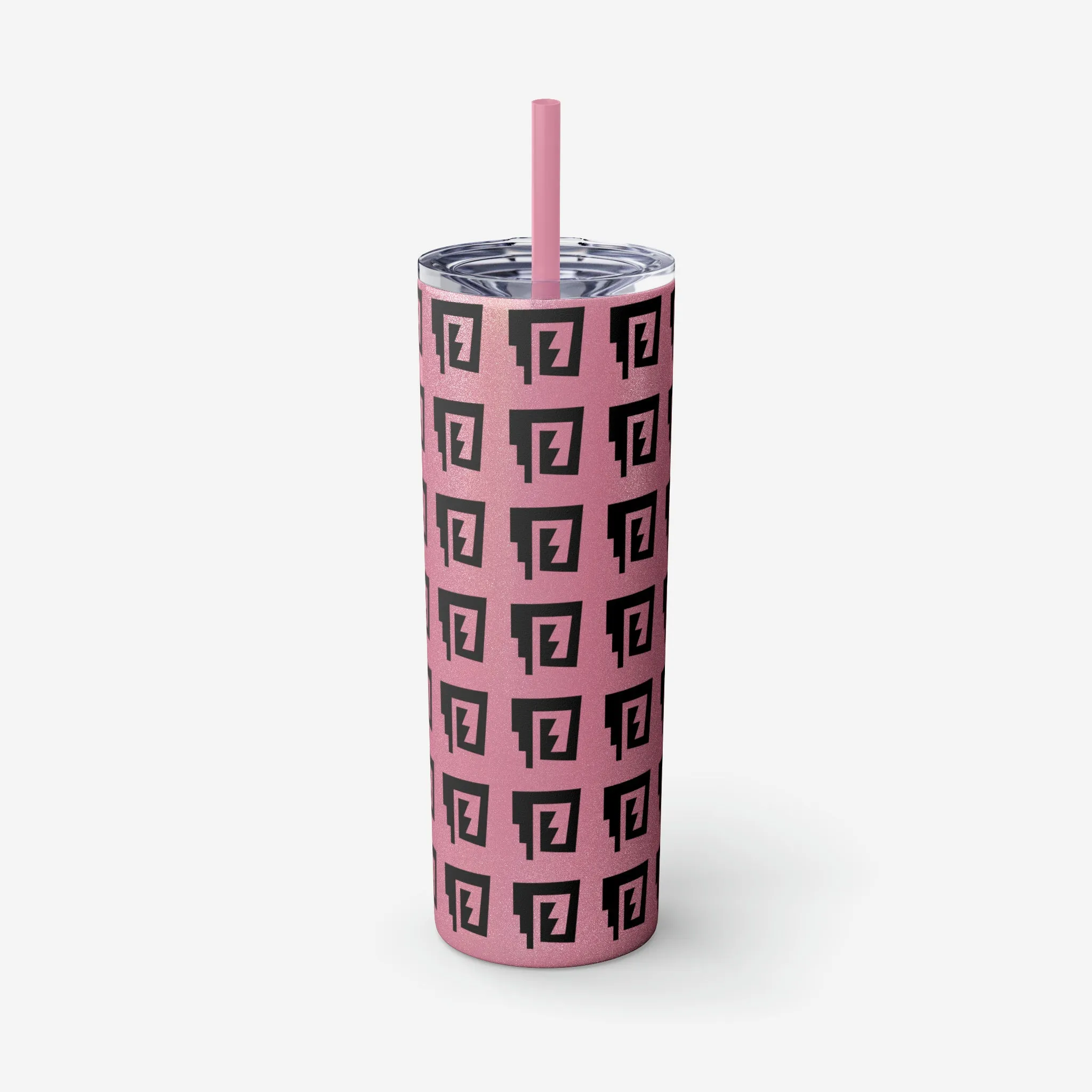 Blue Rain Tumbler with Straw