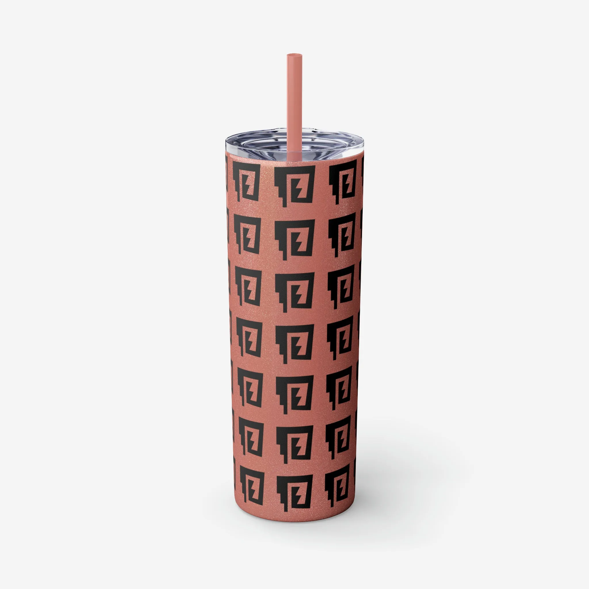 Blue Rain Tumbler with Straw
