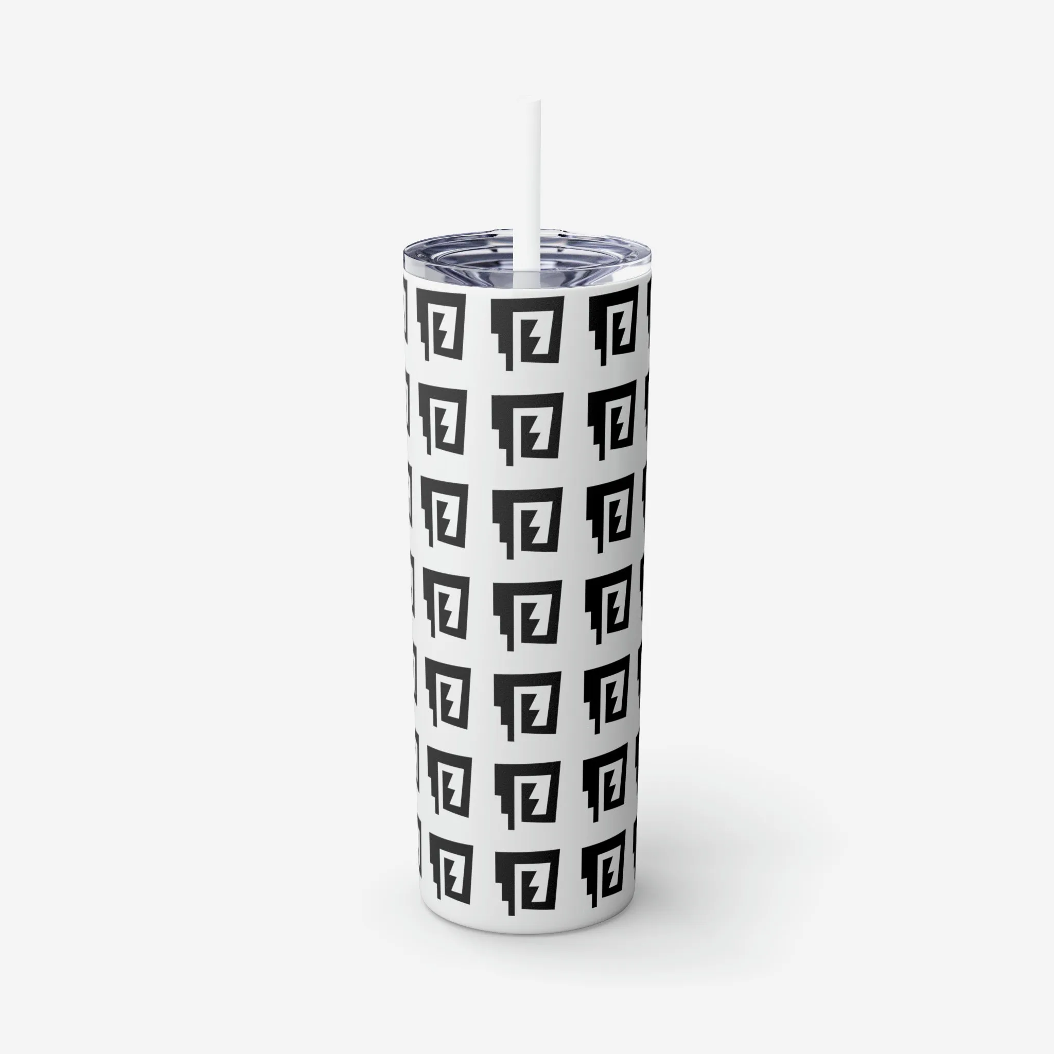 Blue Rain Tumbler with Straw