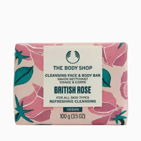 British Rose Cleansing Face & Body Bar