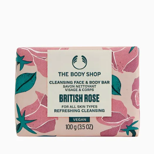 British Rose Cleansing Face & Body Bar