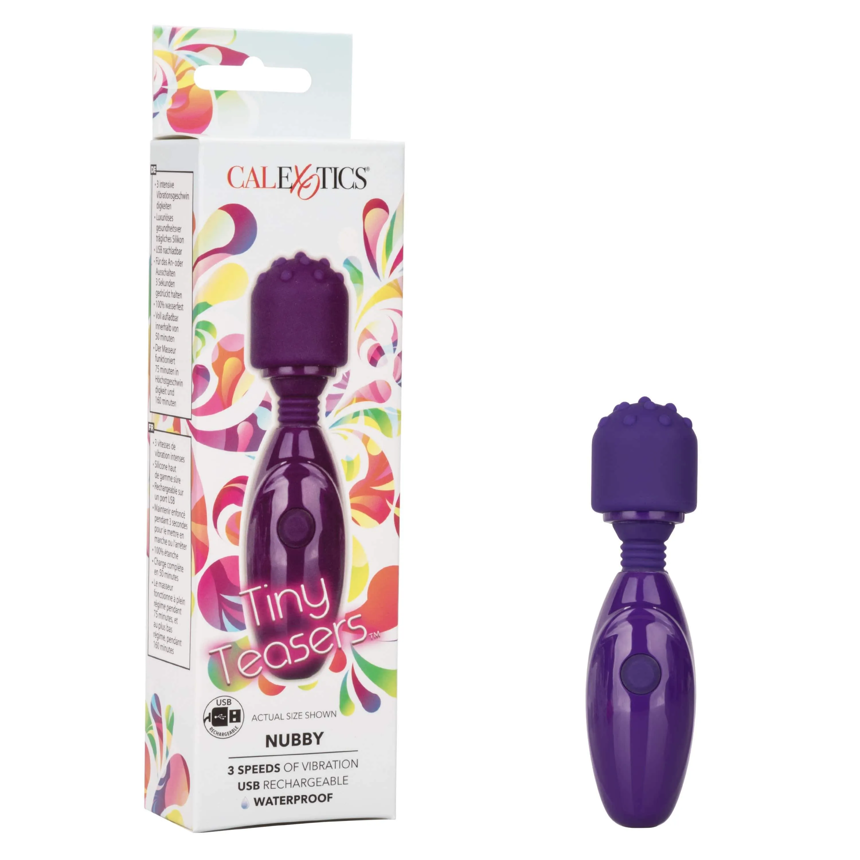 California Exotics - Tiny Teasers Nubby Mini Wand Massager (Purple)