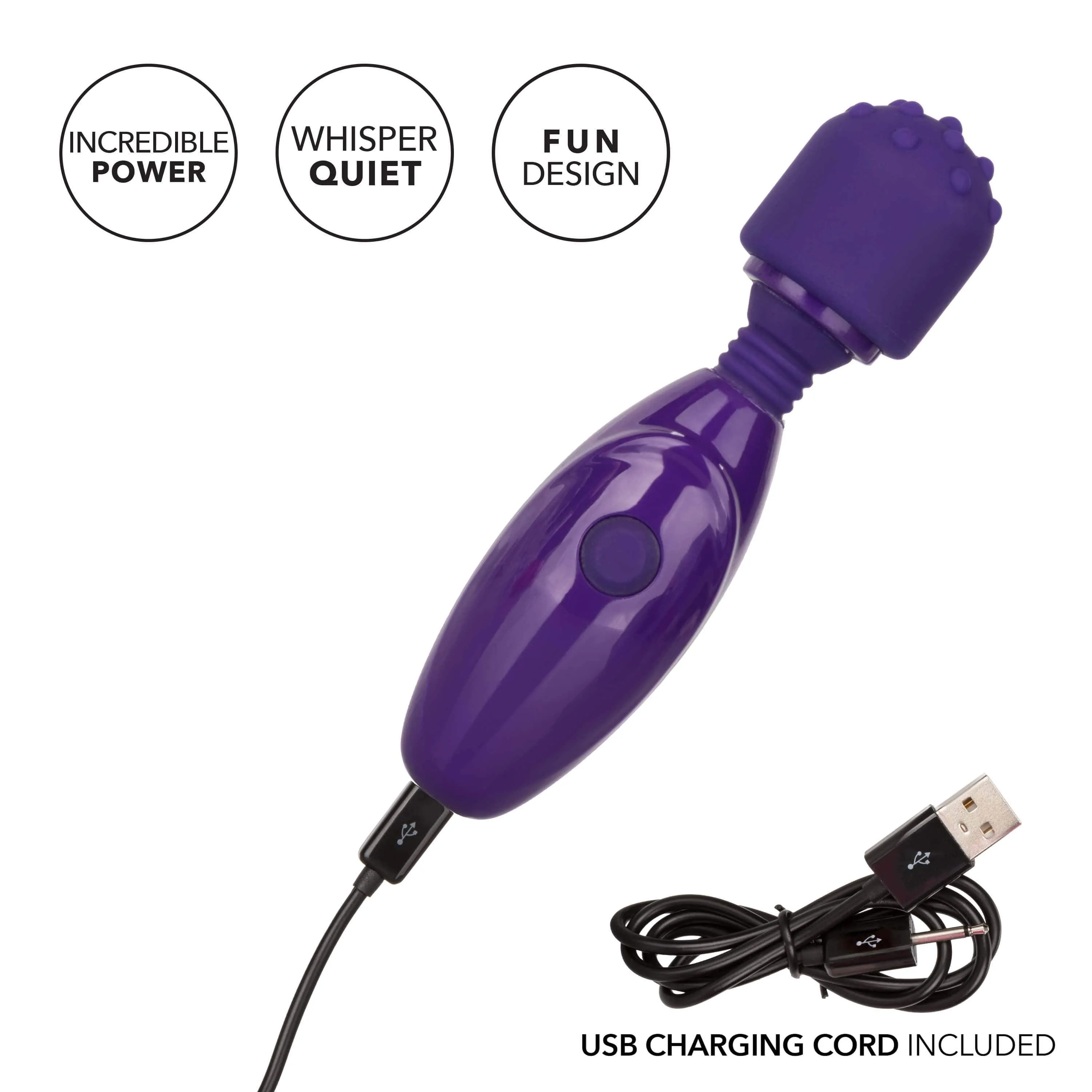 California Exotics - Tiny Teasers Nubby Mini Wand Massager (Purple)