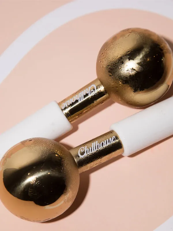 Chill Globes Ice Massage Facial Tool: Gold