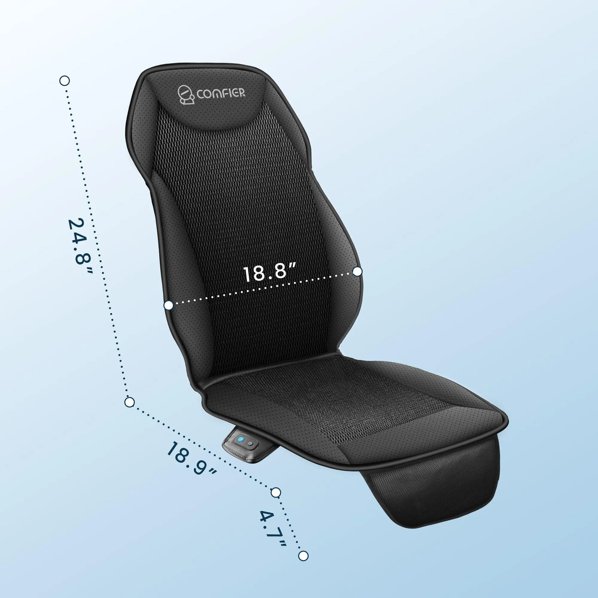 COMFIER Cooling Car Seat Cover Cushion for Car Front Seats, Black 12V Car Seat Cooling Pad - CF-2323