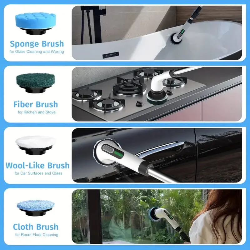 Cordless Electric Dual Adjustable Speed Spin Scrubber