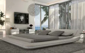 (Custom Order) Jubilee Furniture - Tavia Modern Minimalist Bed with LED Lights