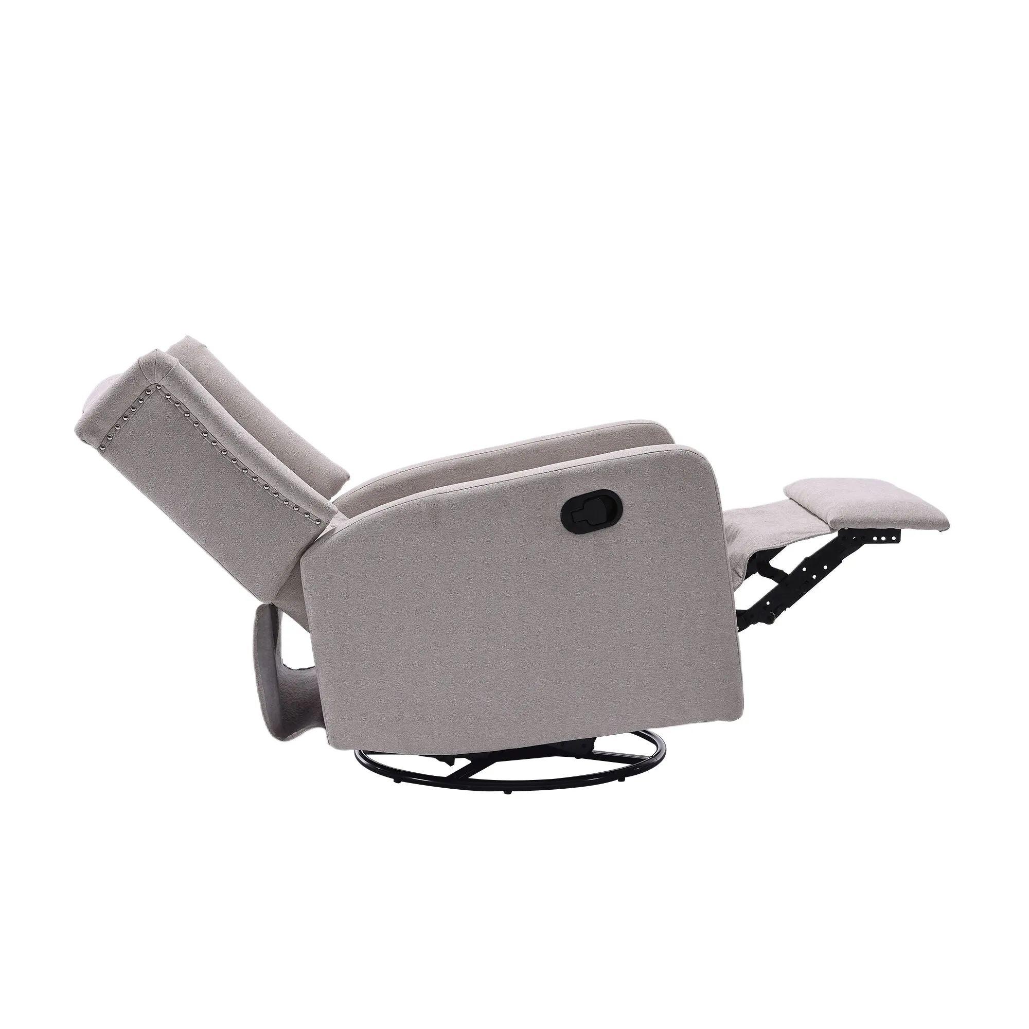 Davina Swivel Rocking Recliner Chair - Beige
