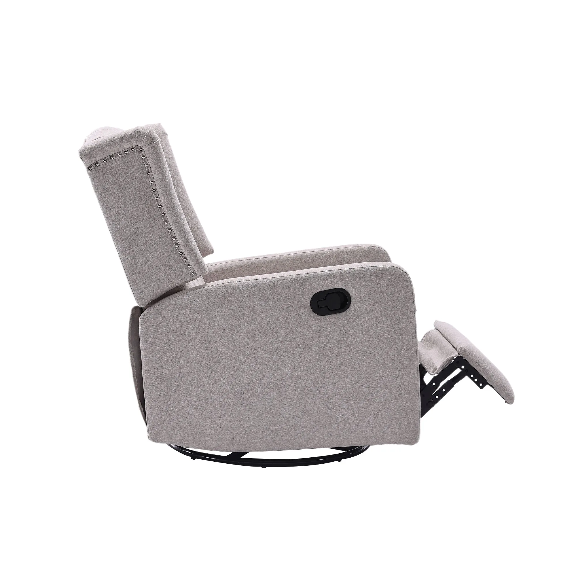 Davina Swivel Rocking Recliner Chair - Beige