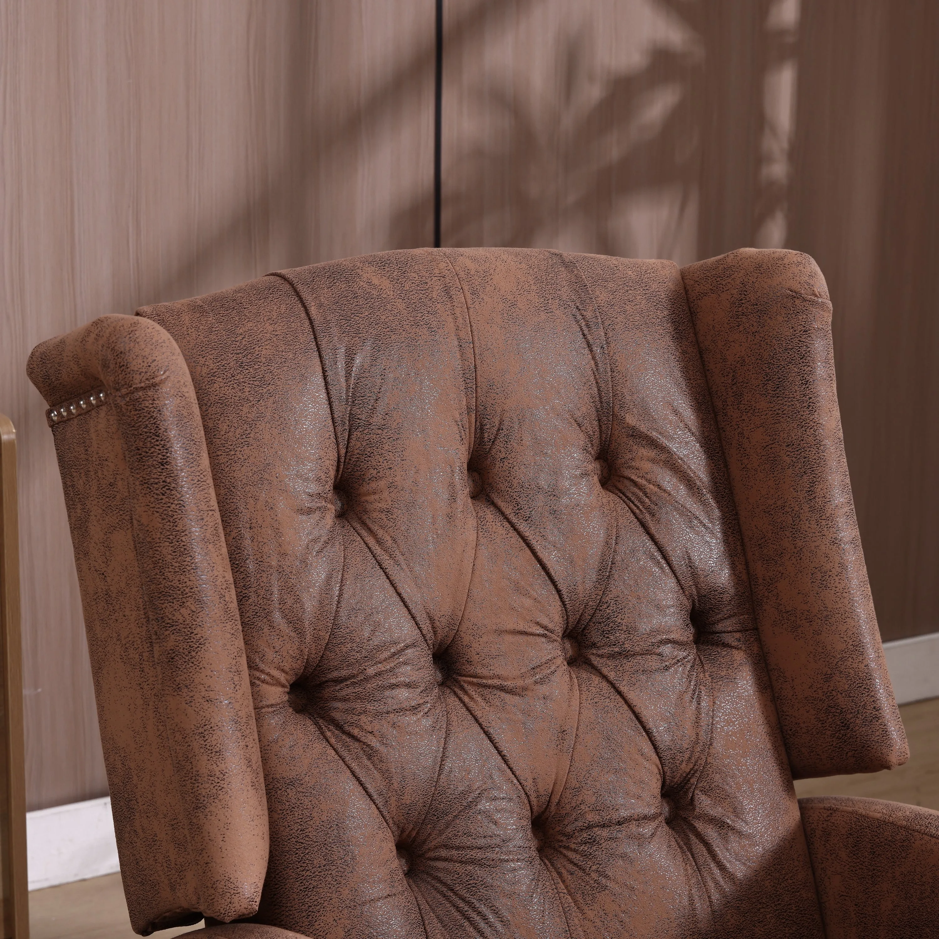 Davina Swivel Rocking Recliner Chair - Coffee