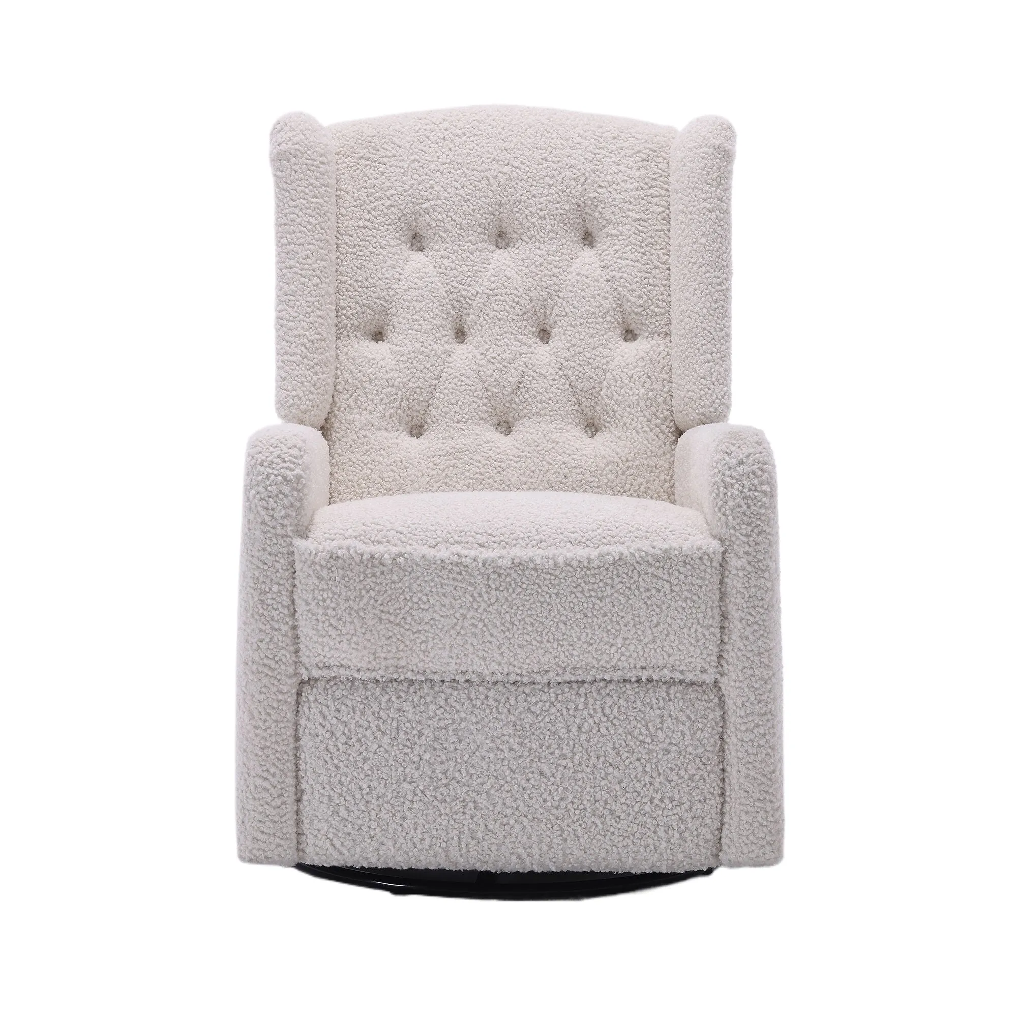 Davina Swivel Rocking Recliner Chair - White